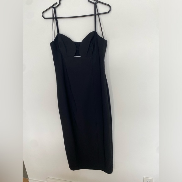 NWT Dynamite Sweetheart Cut Out Midi Dress Black Med - Picture 7 of 12